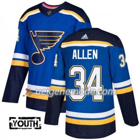 Kinder Eishockey St. Louis Blues Trikot Jake Allen 34 Adidas 2017-2018 Blau Authentic